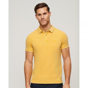 Superdry Men's Vint Destroy Short Sleeve Polo Shirt - Pigment Yellow (XL)