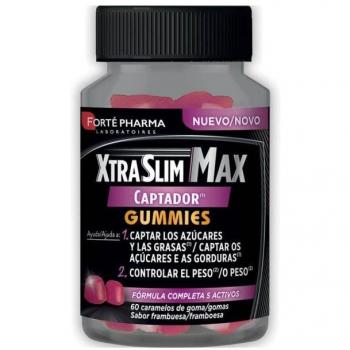 Forte Pharma Xtraslim Max Captador de Grasas y Azúcares 60 Gummies Sabor Frambuesa Control de Peso y Metabolismo