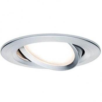 Luz empotrada LED Paulmann Nova Coin 6W, 2700K, redonda y orientable, aluminio