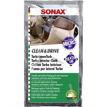 SONAX 04132000 Clean y paño de Drive turboinne, 18 x 26 cm Expositor de mostrador, 6 ml