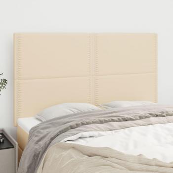 Cabeceros 4 unidades tela color crema 72x5x78/88 cm VidaXL