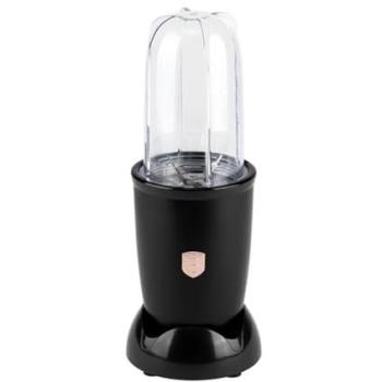 Batidora Multifuncional Berlinger Haus 6 Piezas 400W, 5 Funciones (Mezclar, Triturar Hielo, Smoothies, Jugo, Moler), Protección Sobrecalentamiento, Negro-Rosa Oro