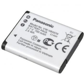 Panasonic VW-VBX070 - Batería Recargable, Litio-Ion, 700 mAh, 3.7 V, Color Blanco