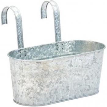 Maceta Colgante Smart Garden de Acero Galvanizado 30 cm Gris Metal