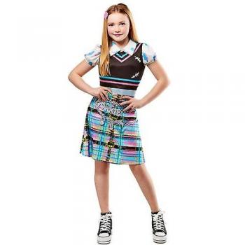 Disfraz de Frankie Stein para chicas de Monster High - Rosa/Azul/Negro, Talla 11-13 Años