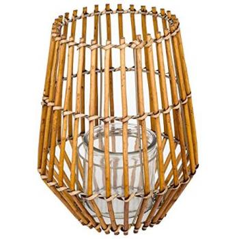 Candelabro Decorativo Marrón de Espadaña - 29x13x13 cm - Signes Grimalt