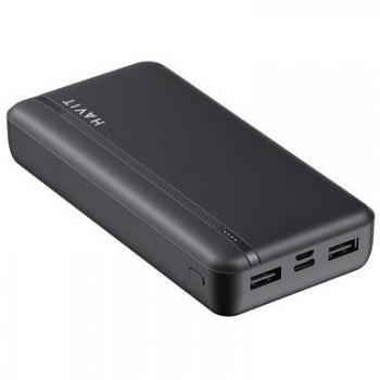 Powerbank Havit PB91 20000mAh, Batería Externa de Litio con 2xUSB-A y 1xUSB-C, Color Negro
