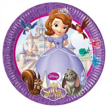 Unique Party 71515 - 23cm Disney Sofia the First Party Plates, Pack of 8