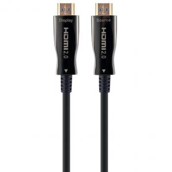 Gembird CCBP-HDMI-AOC-10M-02 Cable HDMI de Alta Velocidad con Óptica Activa AOC, Ethernet, Tipo A Estándar, 10 Metros, Negro