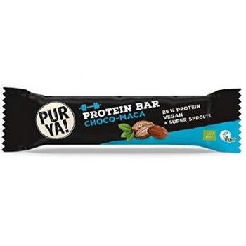 Purya Barrita Protéica Ecológica Choco - Maca - Paquete de 24 x 40 gr - Total: 960 gr