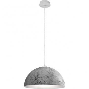 Lámpara colgante de diseño CULT en metal blanco mate con acabado plateado vintage, 1x E27