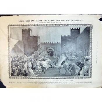 Colina Mora 1908 del Borde de Taft del Griego de Marruecos del Sultán de Fes del Usurpador de Mulai Hafid Emmott