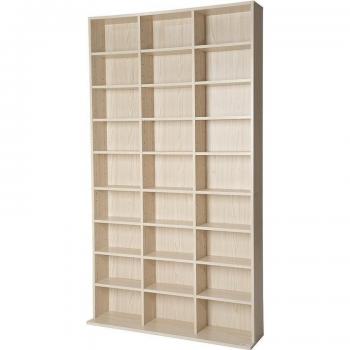 Estantería Christel de Tectake 180 x 102 x 23,5 cm - Espacio de almacenamiento para hasta 1080 CD, dimensiones exteriores (Alto x ancho x fondo): aprox. 180 x 102