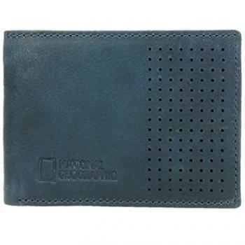 Cartera Piel Hombre Americana Crater Azul