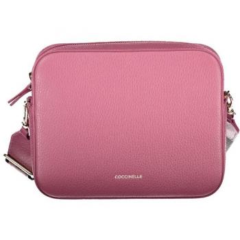 Coccinelle Pink Leather Shoulder Bag with Adjustable Strap, Cross Body Bag, ONE SIZE