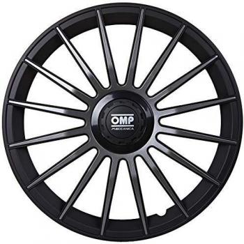 OMP OMP1511 Tapacubos Formula, Negro/Gris, Set de 4, 15