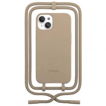 Funda Bio Cambiable Woodcessories Taupe para iPhone 14 Plus (17 cm)