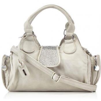 Rieker H1112 - Bolso con asas para mujer, color gris, talla 39x21x12 cm