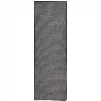 Alfombra de tejido plano exterior 80x250 cm Gris vidaXL