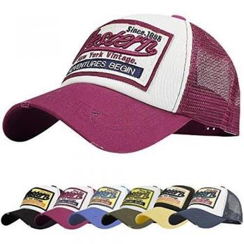 UMIPUBO Gorra de béisbol para Hombre Ajustable Classic Mesh Gorra Unisex molienda Borde Haga Viejo Sombrero