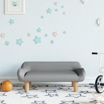 Sofá para niños de tela gris claro 70x40x24 cm Vidaxl Gris