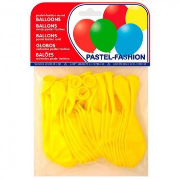 Globo 100% latex biodegradable pastel amarillo bolsa de 20 unidades Blanca 26006