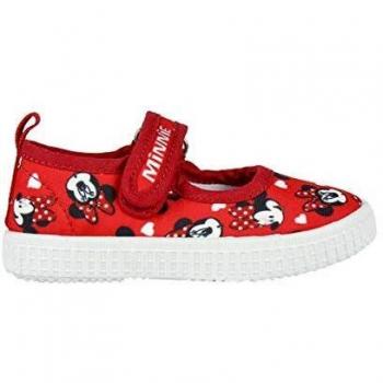 Cerdá Zapatilla Loneta Merceditas Minnie, Altas Niña, Rojo