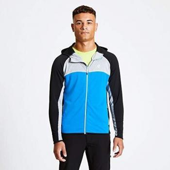 Dare2b Ratified II-Chaqueta con Capucha De Tejido Ligero Y Elástico Core De Secado Rápido Y Bolsillos con Cremallera Stretch Midlayer, Hombre, Atheltic Blue/Black, XXL