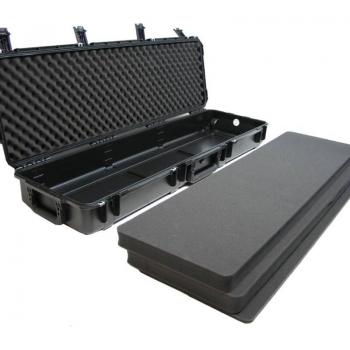 SKB 3I-5014-6B-L Injection Molded Waterproof Gun Case, Dimensions: 50.5in x 14.5in x 6in, Features: Layered & Convolute Foam, Color: Black