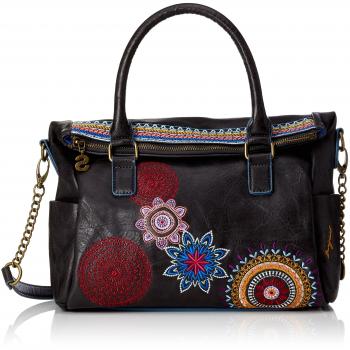 Desigual - Bols_loverty Amber. 2000. U, Mujer, Negro, 9x24x29.5 cm