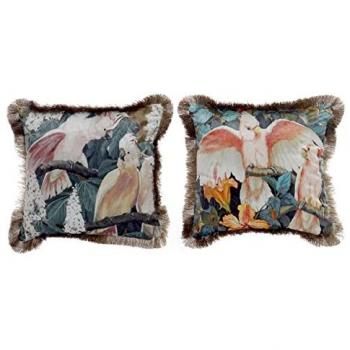 Cojín Cuadrado Oriental con Flecos DKD Home Decor 45 x 10 x 45 cm (2 Unidades)