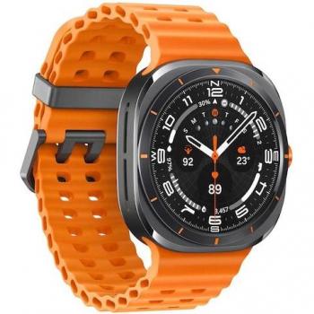 Reloj Inteligente Samsung Galaxy Watch Ultra LTE 47 mm Titanio Gris con Correa de Goma Naranja