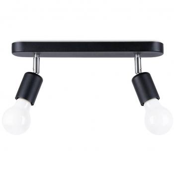 Lámpara de Techo LED Sollux Fornes 2 - Minimalista, Negro, 33 cm, E27