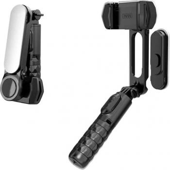Palo Selfie Estabilizador Gimbal Q09 Negro con Rotación 360º y Mando Inalámbrico
