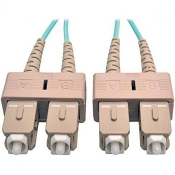 Tripp Lite N806-15M 10Gb Multimode Duplex 50/125 LSZH Aqua Fiber Patch Cable SC/SC - 15M