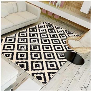 Alfombra rectangular estampada escandinava 235x320 cm color crema - AF ROMA