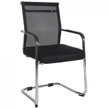 Silla de Visita Denny - Comodidad y Estilo con Estructura Metálica, Reposabrazos y Respaldo Transpirable en Tela y Malla
