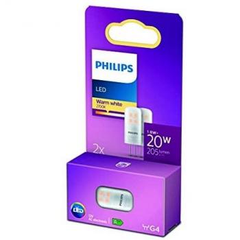 Philips bombilla LED bi-pin G4 1,8W 827 set de 2