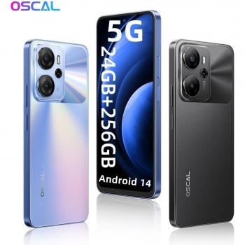 Teléfono Móvil Oscal Tiger 13 5G Azul - Pantalla 6,67, 24GB RAM, 256GB ROM, NFC, Cámara 50MP, Batería 5000mAh