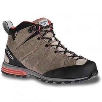 Dolomite Bota Diagonal Pro Mid GTX WMN, Botas Mujer, MUD Grey/Coral Red, 39.5 EU