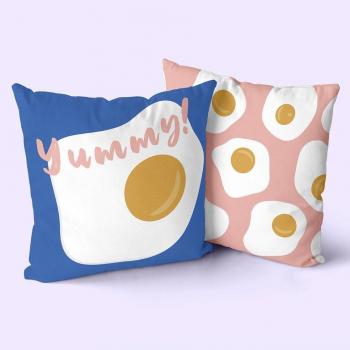 Pack de 2 Fundas de cojín decorativo 50x50 cm - Happyfriday Yummy