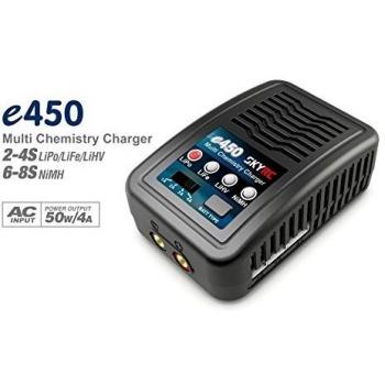 Cargador SkyRC E450 AC Multi Química (LiPo, LiFe/LiHV & NiMH - 50W, 2-4S, Máx. 4A)