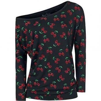 Rock Rebel by EMP Fast and Loose Mujer Camiseta Manga Larga Negro M 95% Viscosa, 5% elastán Ancho