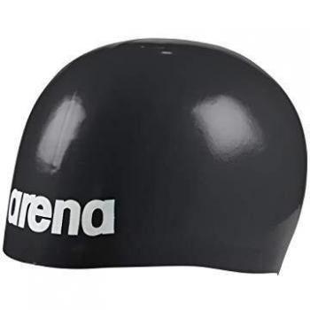 Arena Moulded Pro II Swimming Cap - Unisex Black Competition Swim Hat