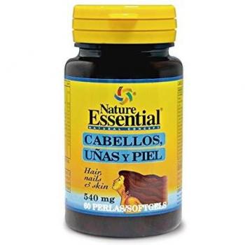 Cabellos uñas & piel. 60 perlas con omega-3, L-cistina, hierro, zinc y vitaminas. Para fortalecer y frenar la caída del cabello y reforzar uñas y piel.