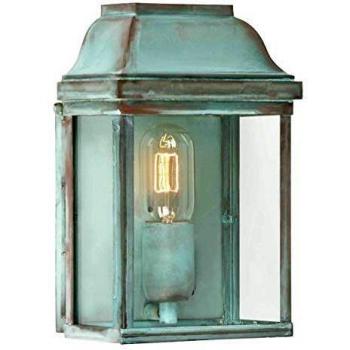 Lámpara de pared para exteriores Elstead Victoria verdigris IP44 E27