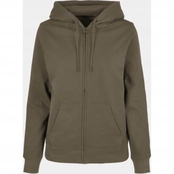 Sudadera Con Cremallera Básica para Mujer Build Your Brand Olive S