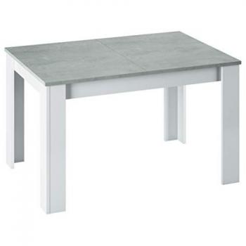 Mesa Extensible Kendra 90 x 140/190 x 78 Blanco/Cemento