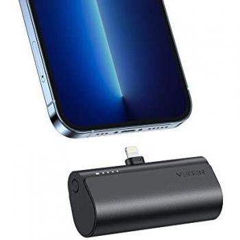 VEGER Mini Power Bank 5000mAh Batería Externa Cargador Portátil Carga Rápida 20W Compatible con iPhone 13/12/11/XR/X/8/7/6/Plus, etc.