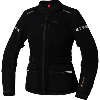 Chaqueta de Moto Mujer iXS Tour Horizon-GTX Negra, características: impermeable, transpirable, forro térmico desmontable, protección CE en hombros y codos, ajuste en cintura y muñecas, múltiples bolsillos